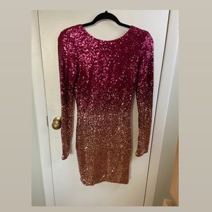Fashion Nova | Pink Sequin bodycon dress